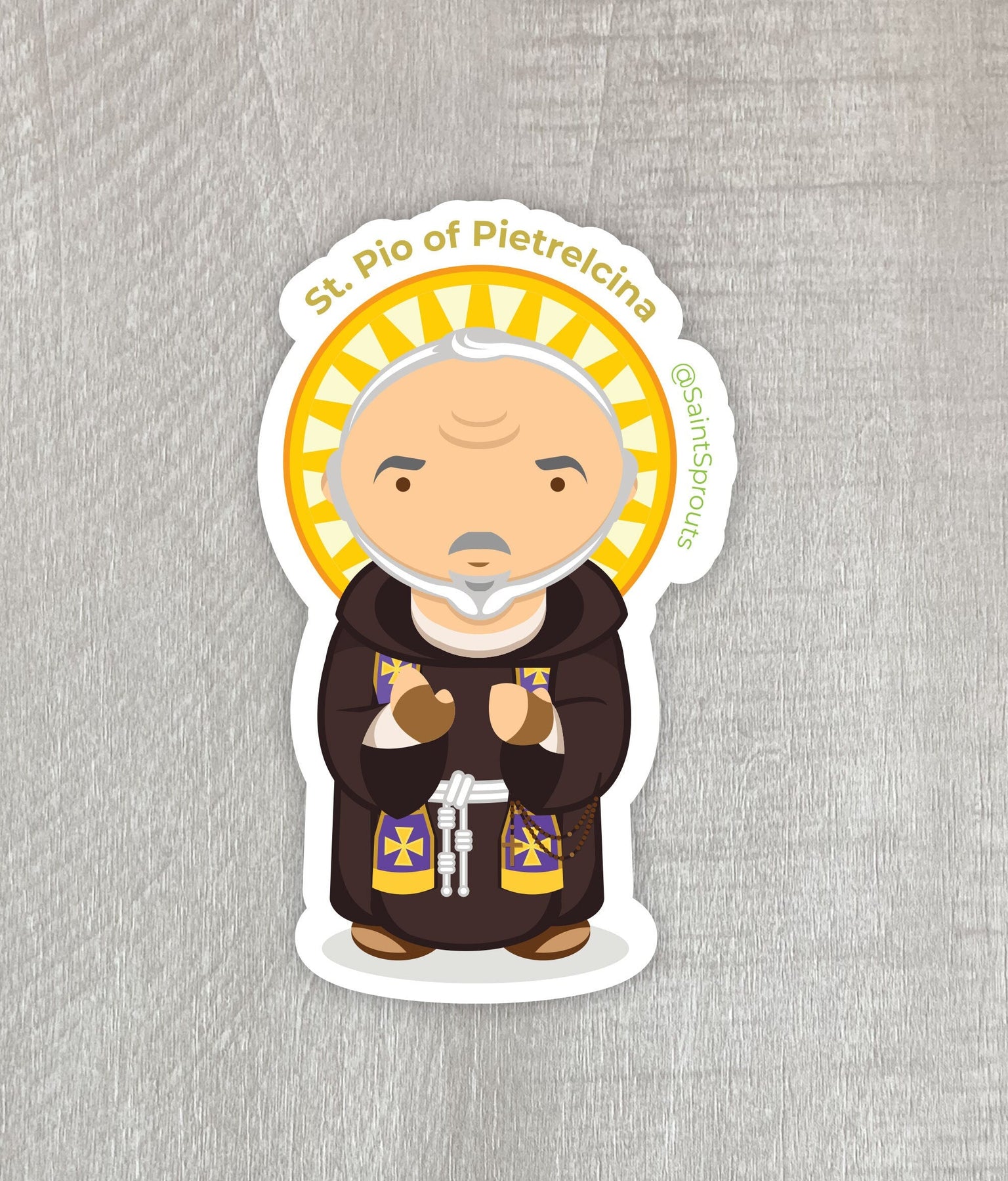 St. Pio of Pietrelcina Sticker / St. Padre Pio Sticker