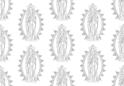 Mary Wrapping Paper Sheets - White
