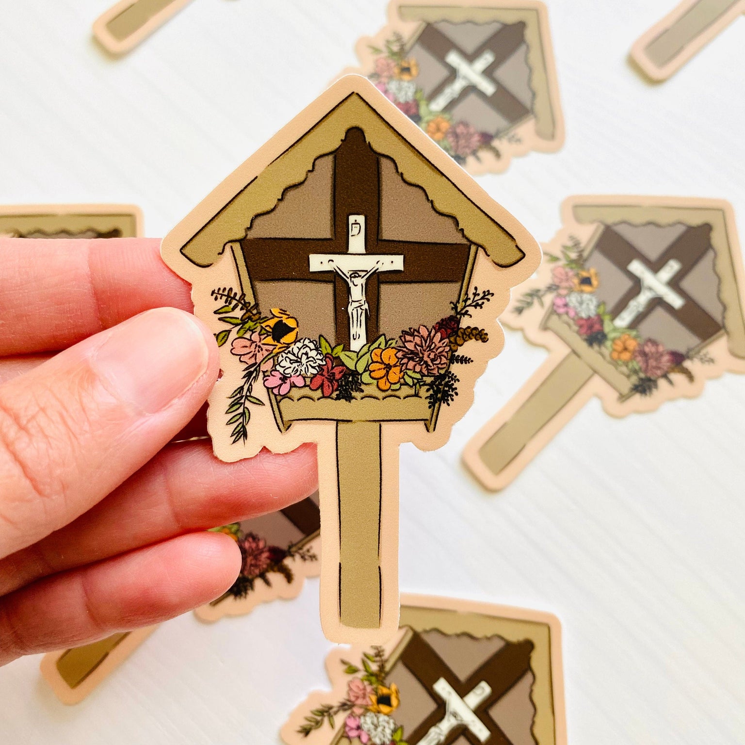 Jesus Garden Shrine Sticker