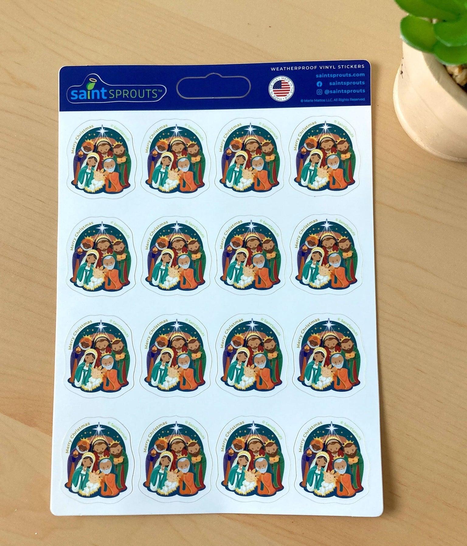 Merry Christmas / Nativity Sticker Sheet