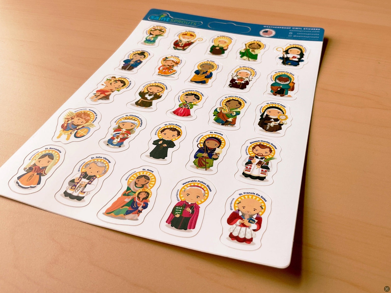 All Saints Sticker Sheet / Bullet Journal Saint Sticker Sheet: Version 2