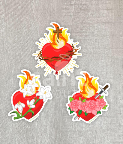 Sacred Heart Stickers / JMJ Sacred Hearts Stickers