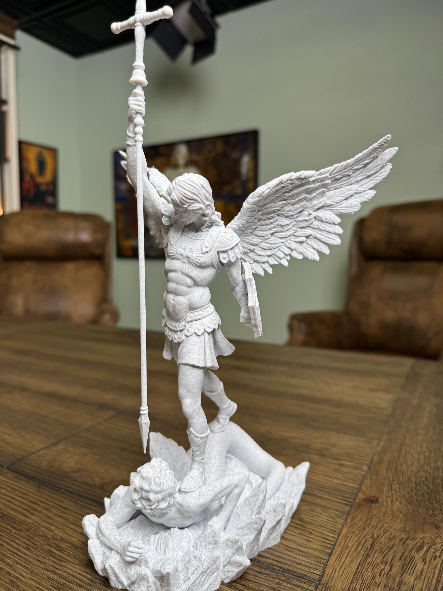 St. Michael the Archangel Statue 3D Printed
