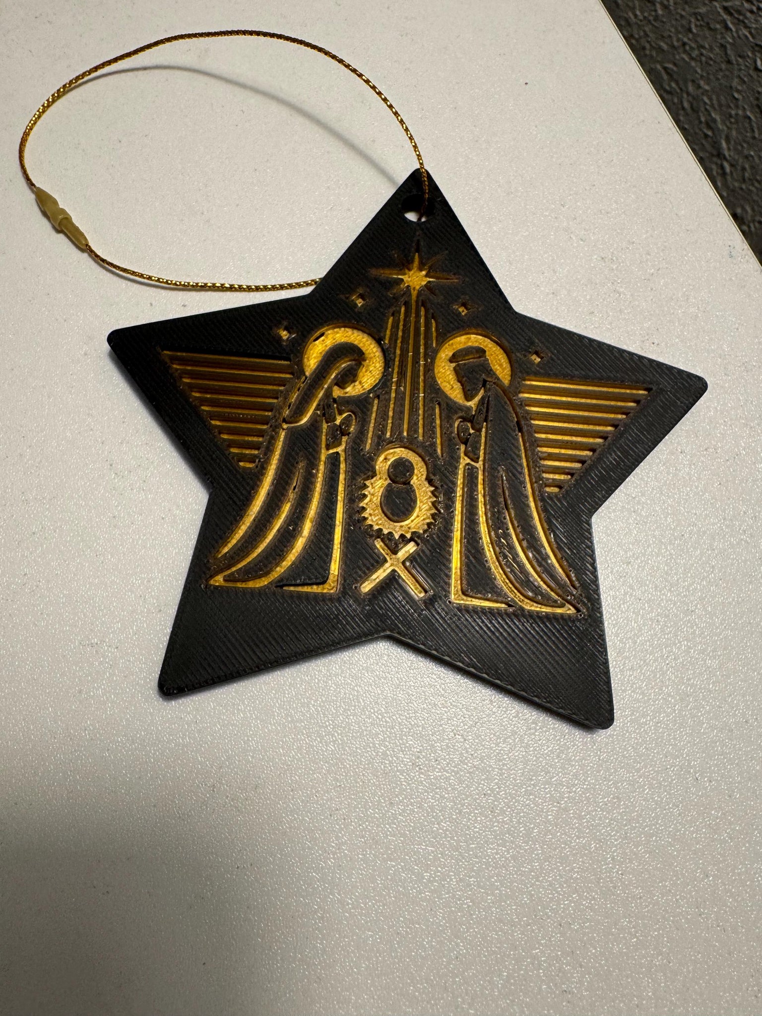 Nativity Scene Star Christmas Ornament