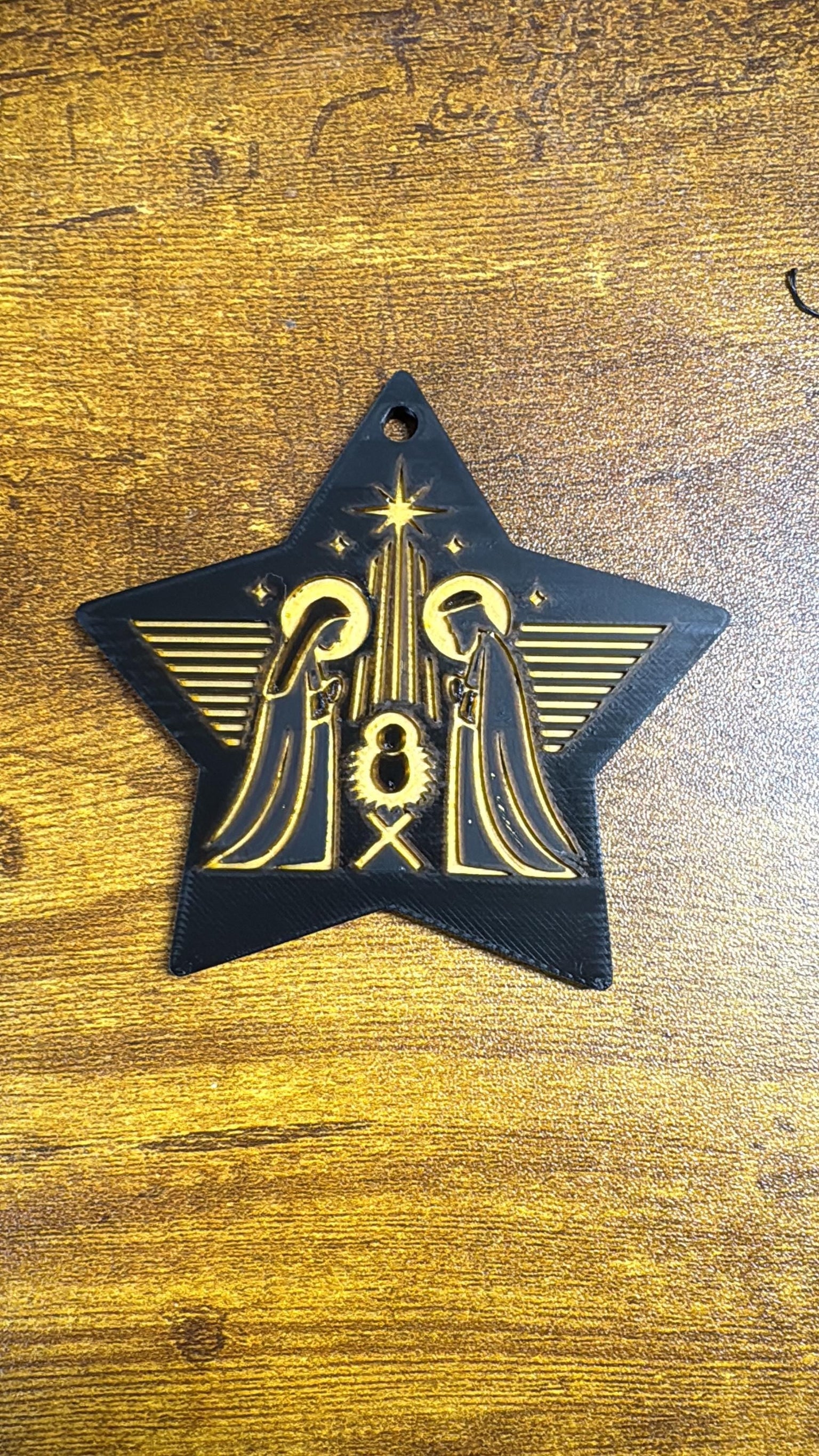Nativity Scene Star Christmas Ornament
