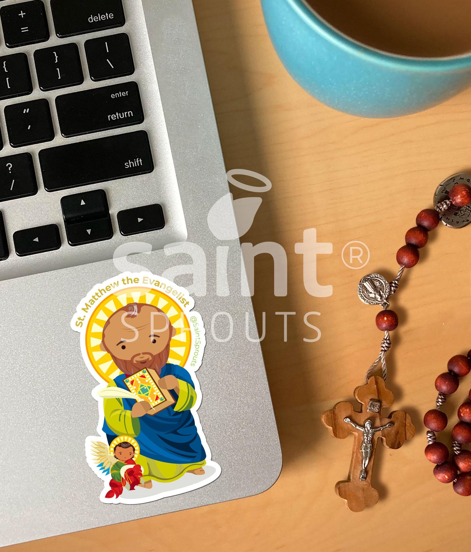 St. Matthew the Evangelist Catholic Sticker - Patron Saint of Writers