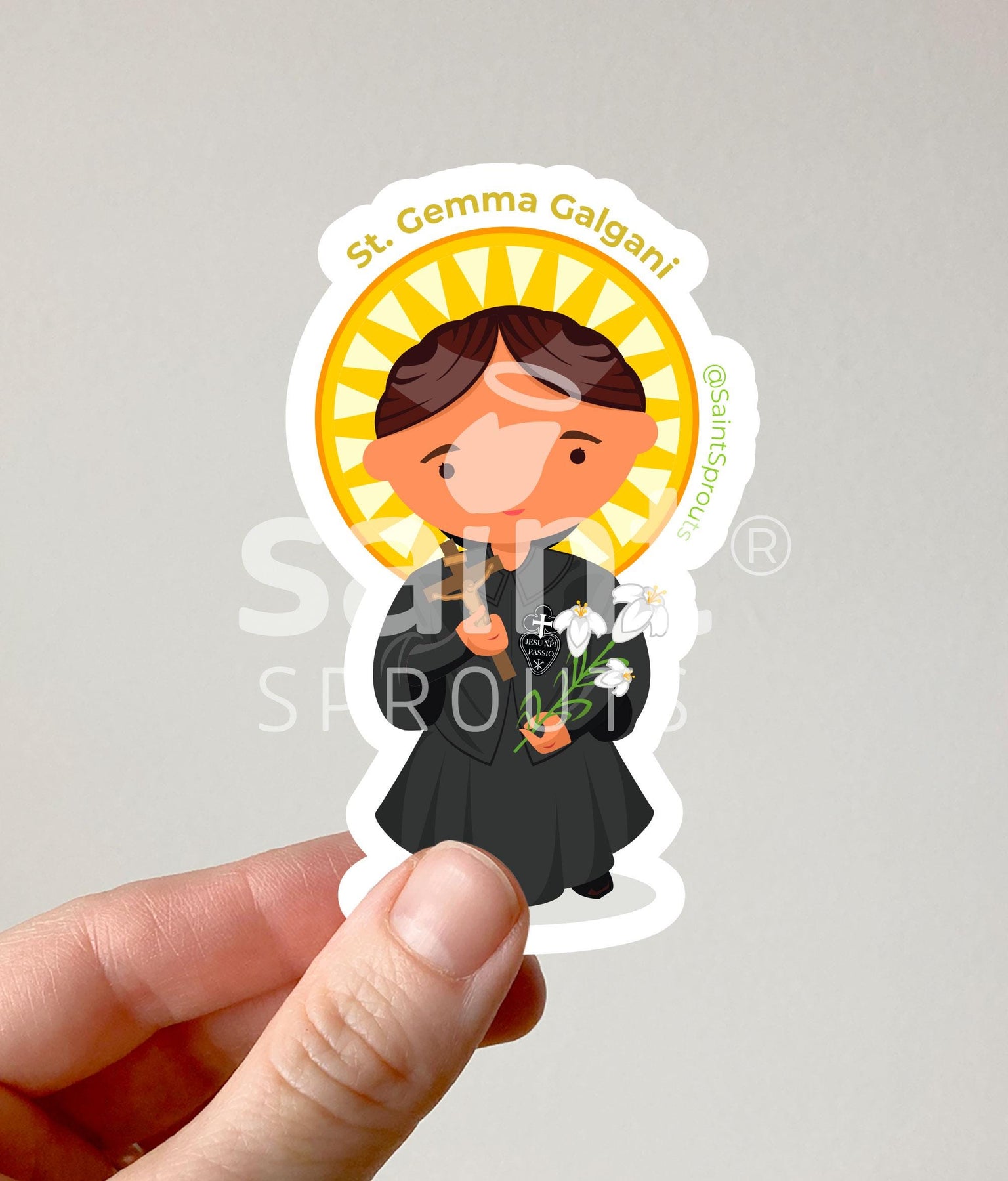 St. Gemma Galgani Catholic Sticker – Catholic Mystic Saint