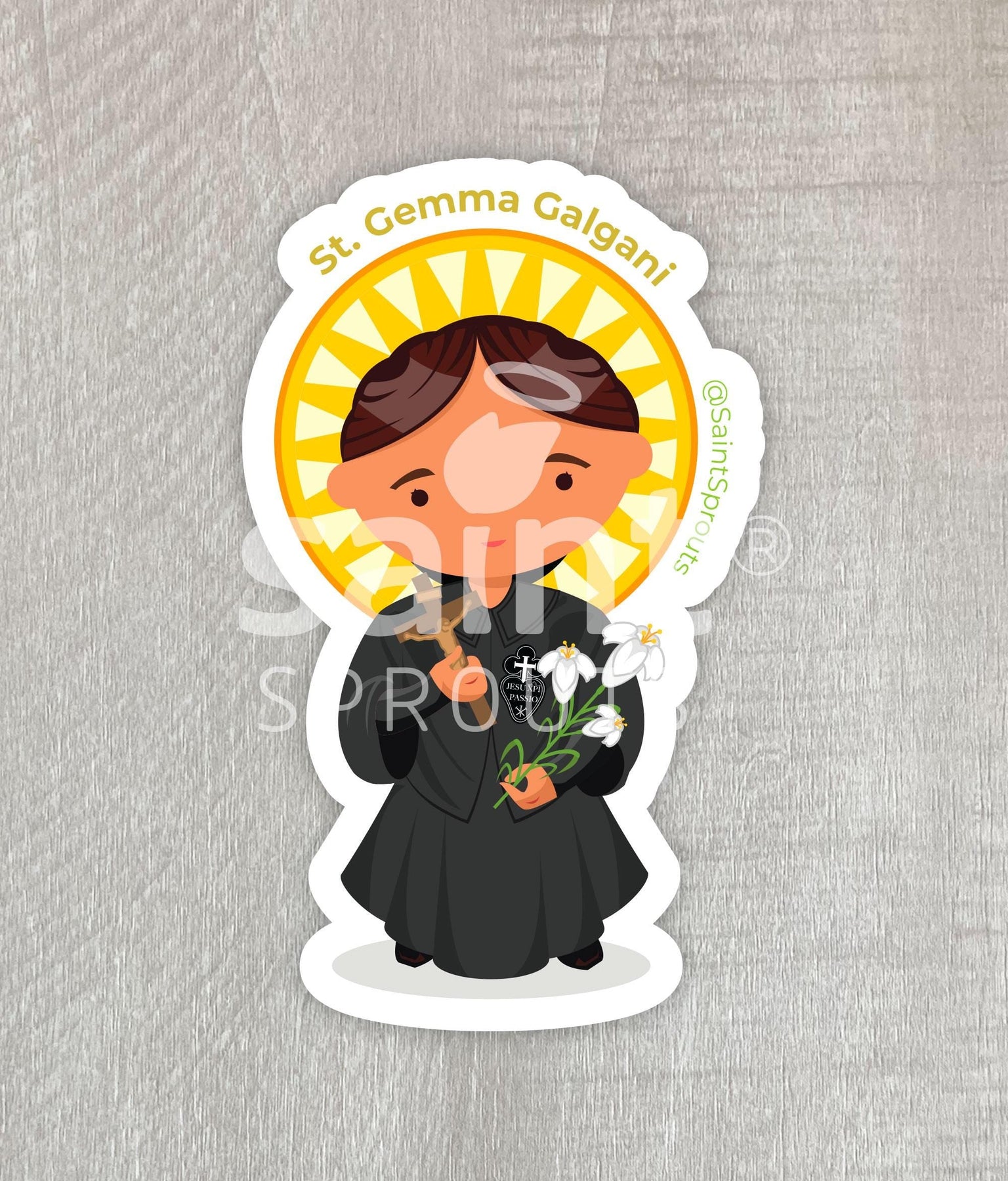 St. Gemma Galgani Catholic Sticker – Catholic Mystic Saint