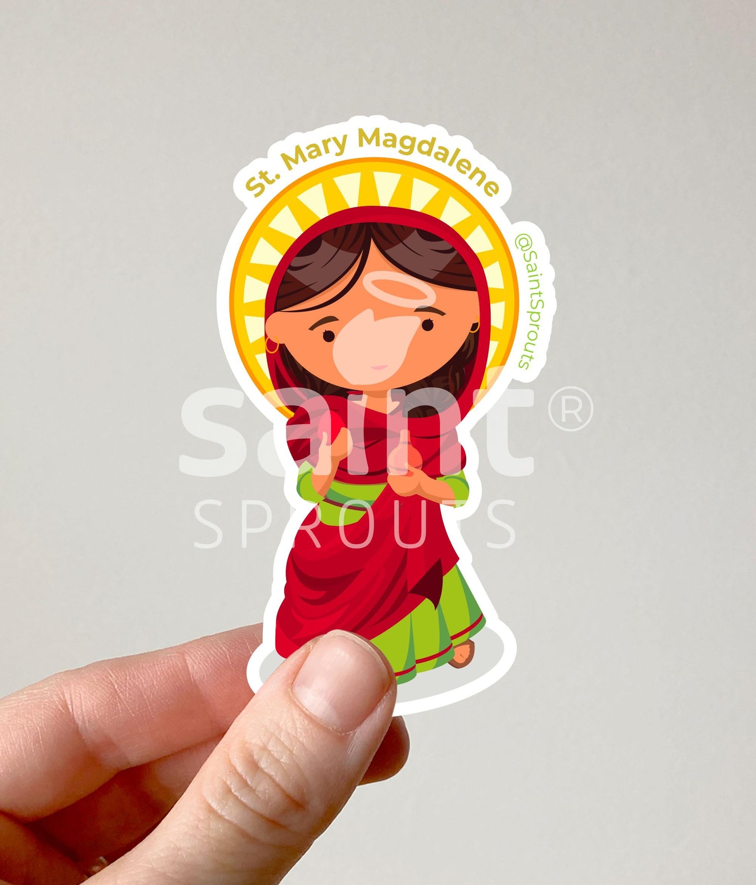 St. Mary Magdalene Catholic Sticker – Patron of Converts & Repentant Sinners