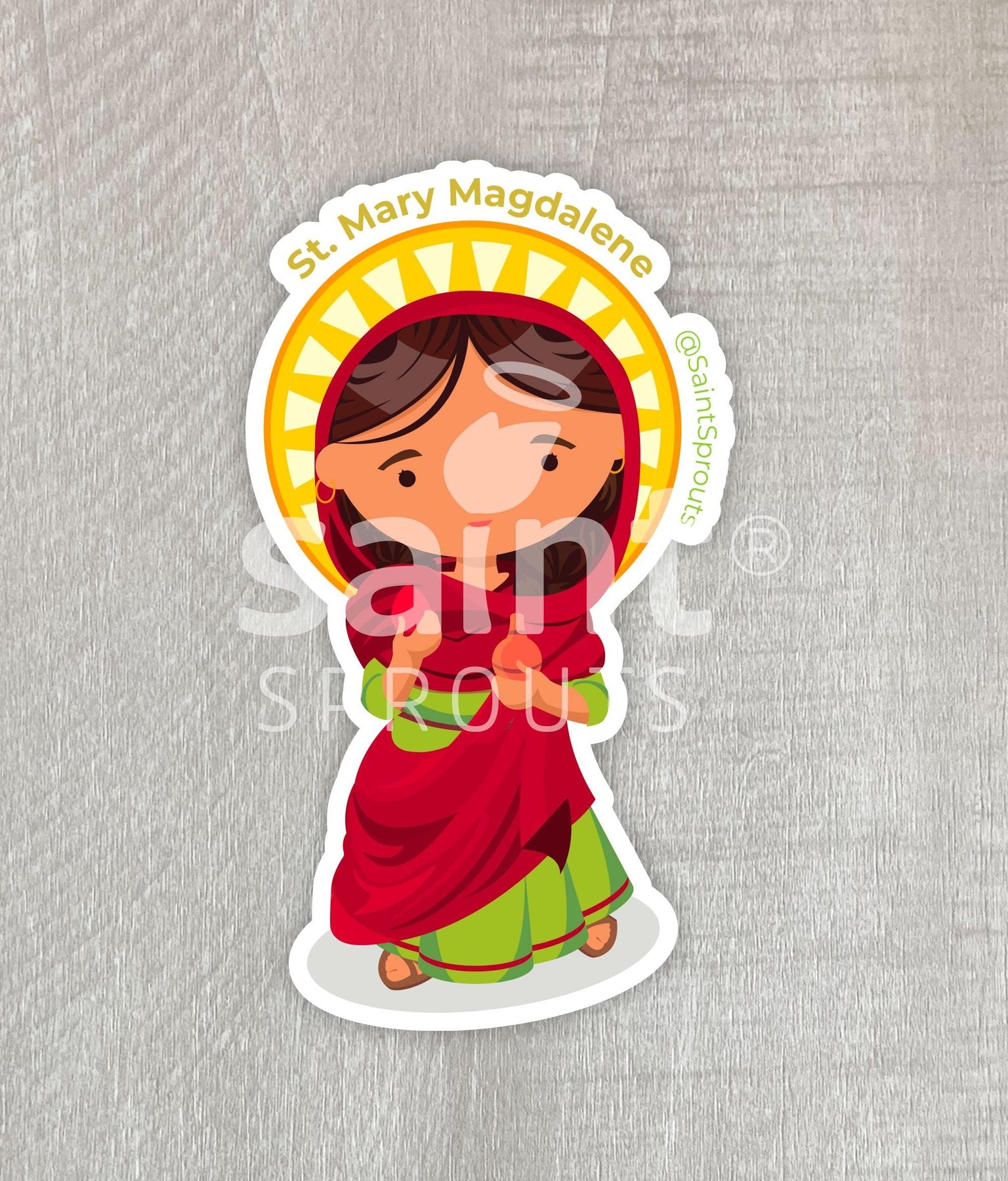 St. Mary Magdalene Catholic Sticker – Patron of Converts & Repentant Sinners