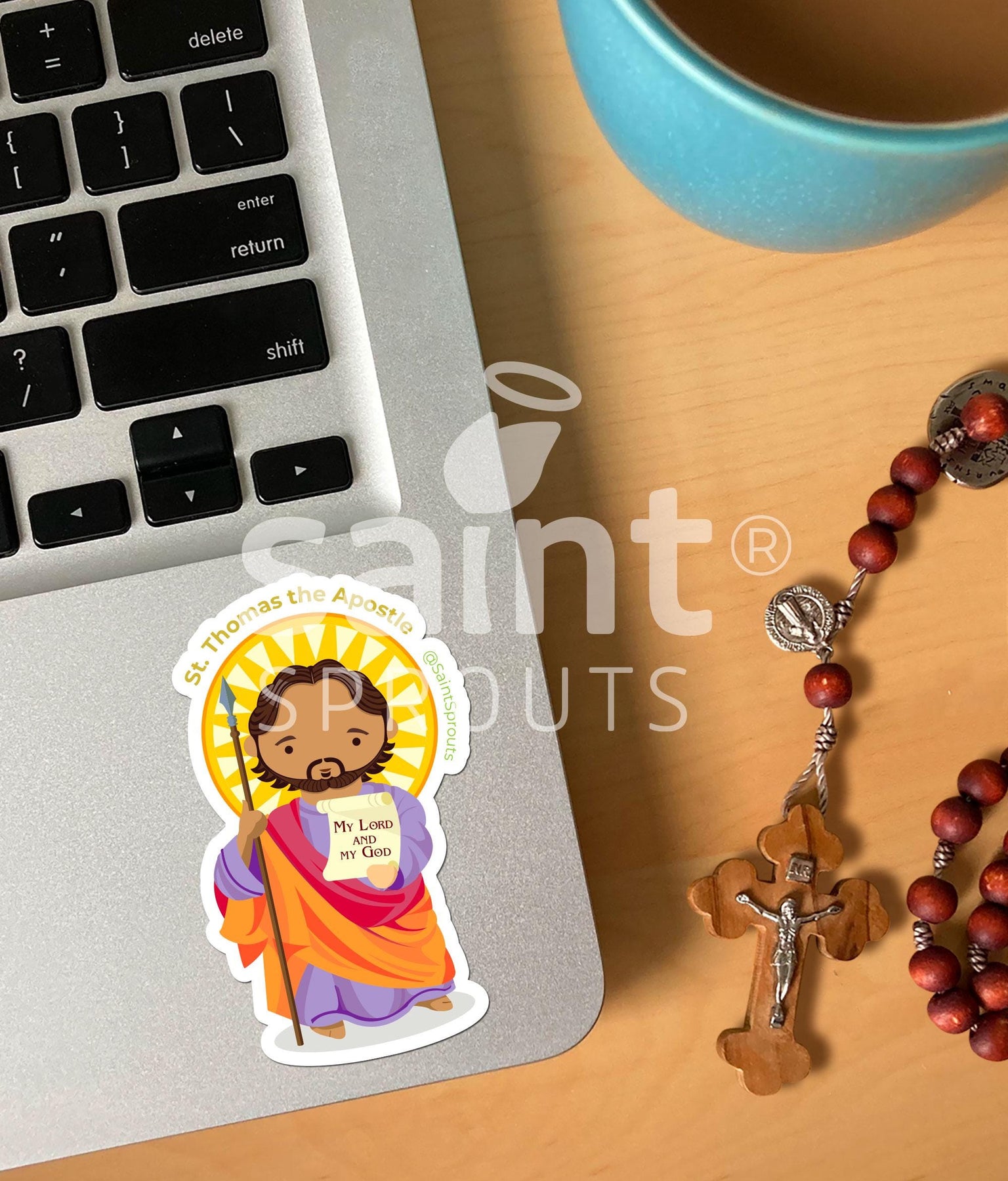 St. Thomas the Apostle Catholic Sticker - Catholic Saint of Doubt and Belief
