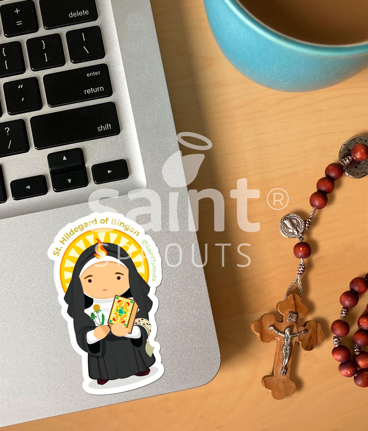 St. Hildegard of Bingen Catholic Sticker – Doctor of the Church