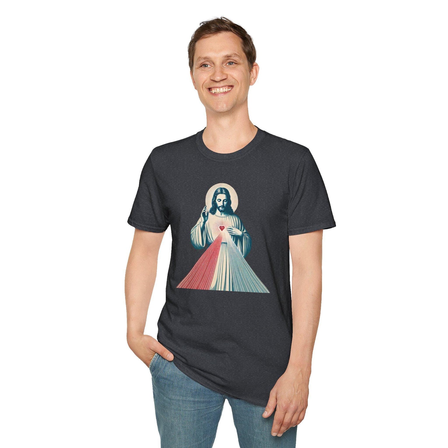 Divine Mercy Graphic TShirt Retro Style