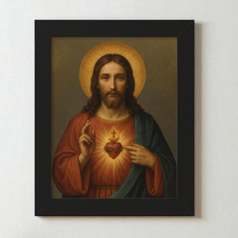Sacred Heart Framed Wall Decor