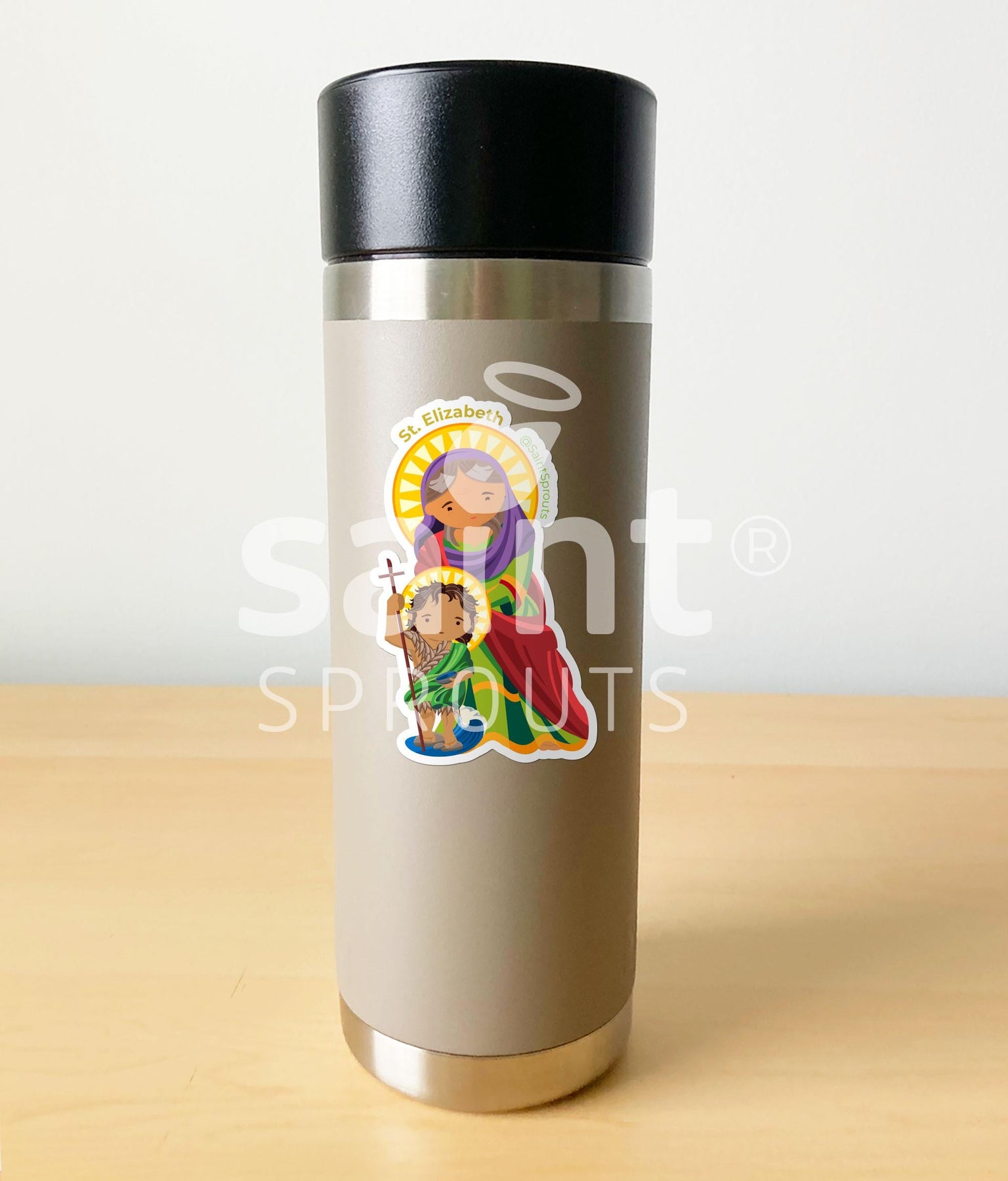 St. Elizabeth Catholic Sticker – Mother of John the Baptist & Example of Trust in God's Promises