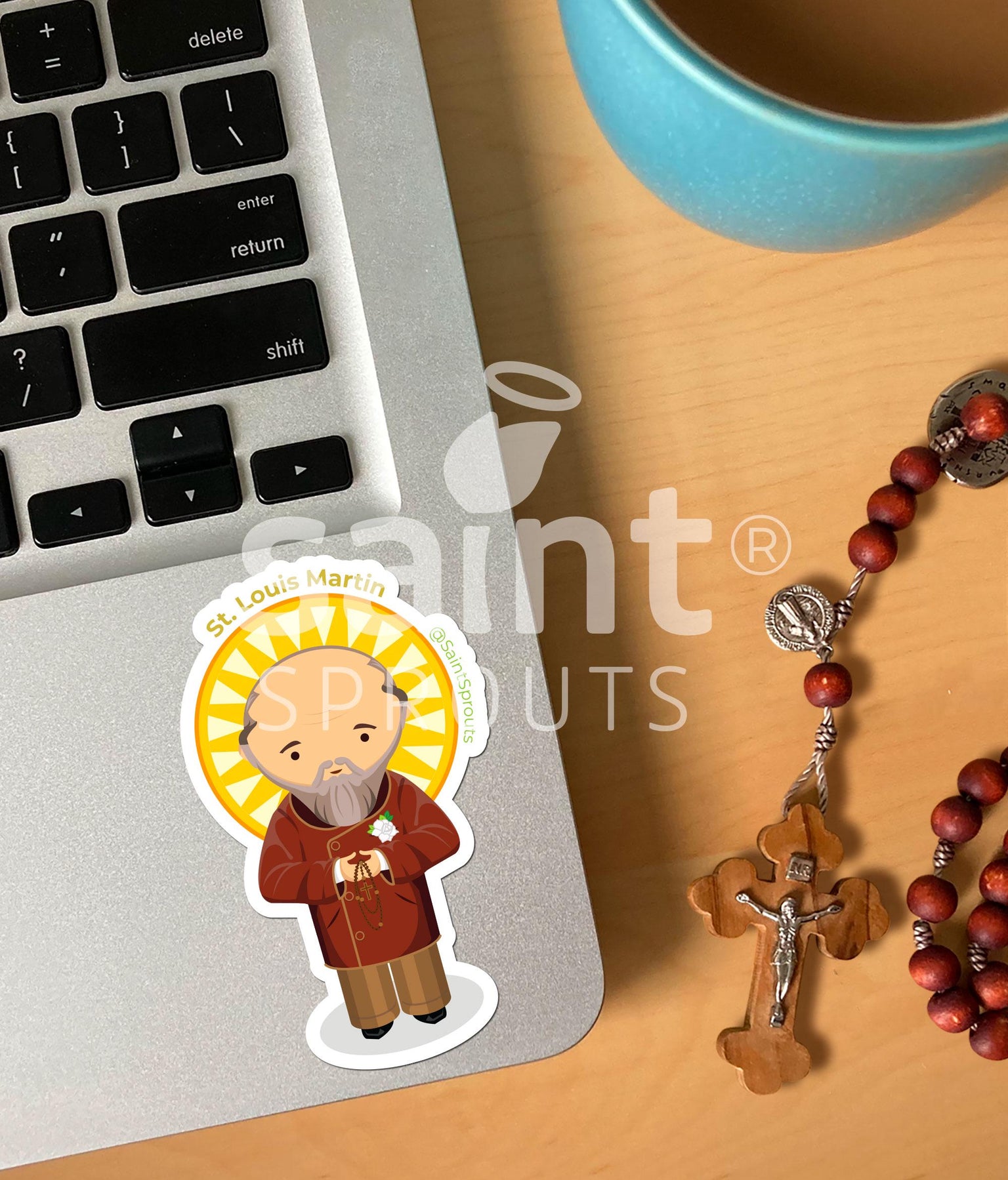 St. Louis Martin Catholic Sticker – Faithful Husband and Father of the Little Flower
