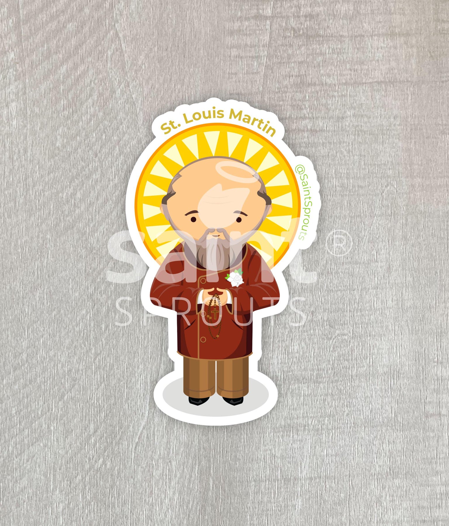 St. Louis Martin Catholic Sticker – Faithful Husband and Father of the Little Flower