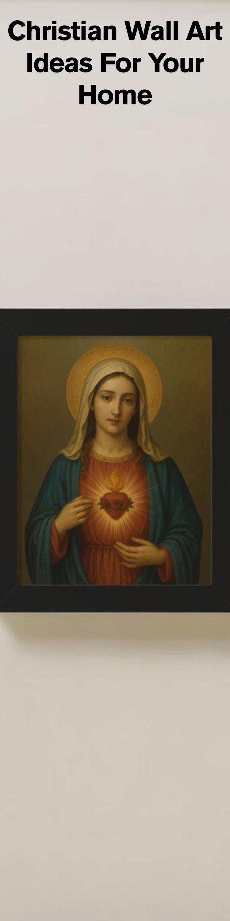 Framed Print Immaculate Heart of Mary Wall Decor