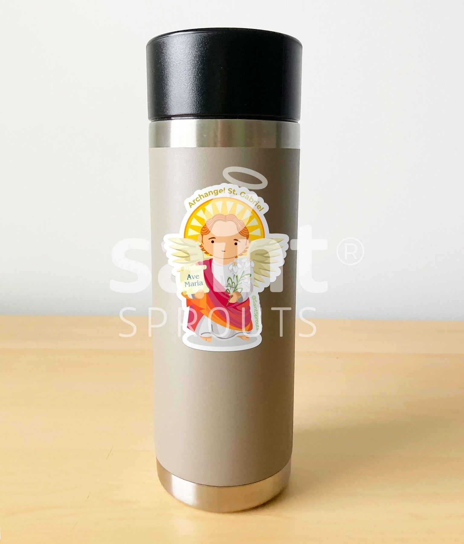 St. Gabriel the Archangel Catholic Sticker – Heavenly Messenger of God’s Word