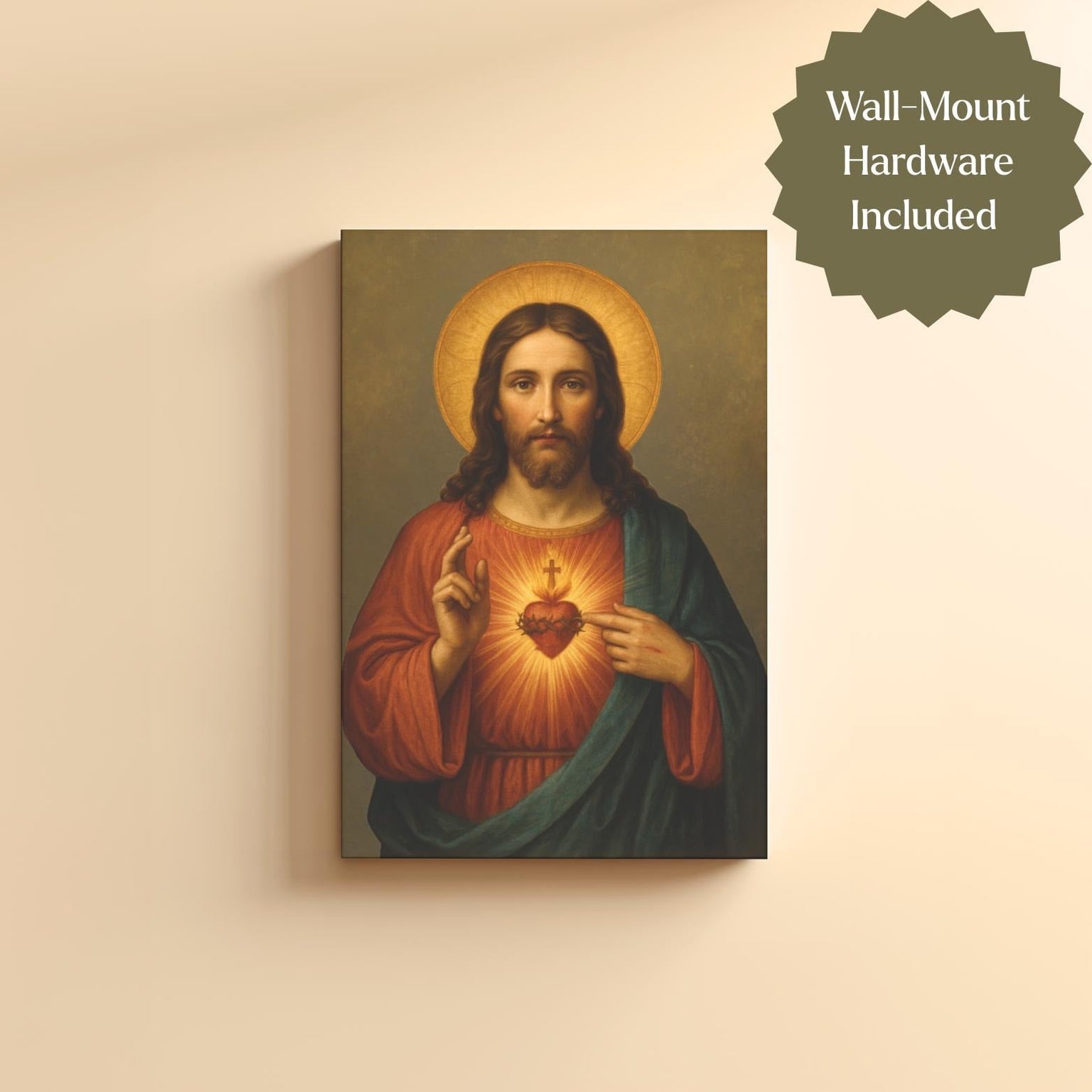 Sacred Heart of Jesus Canvas Wall Art