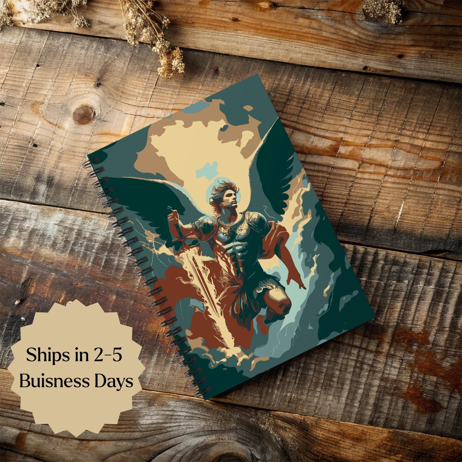 Archangel Michael Journal Spiral Bound Notebook