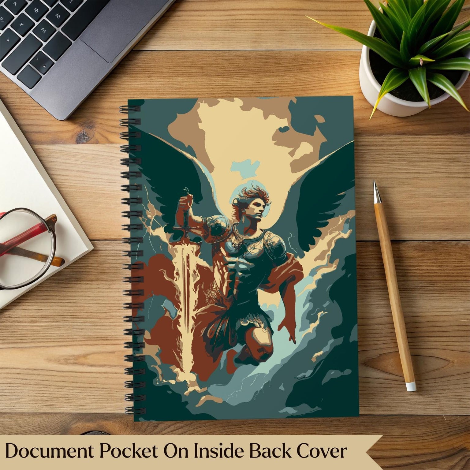 Archangel Michael Journal Spiral Bound Notebook