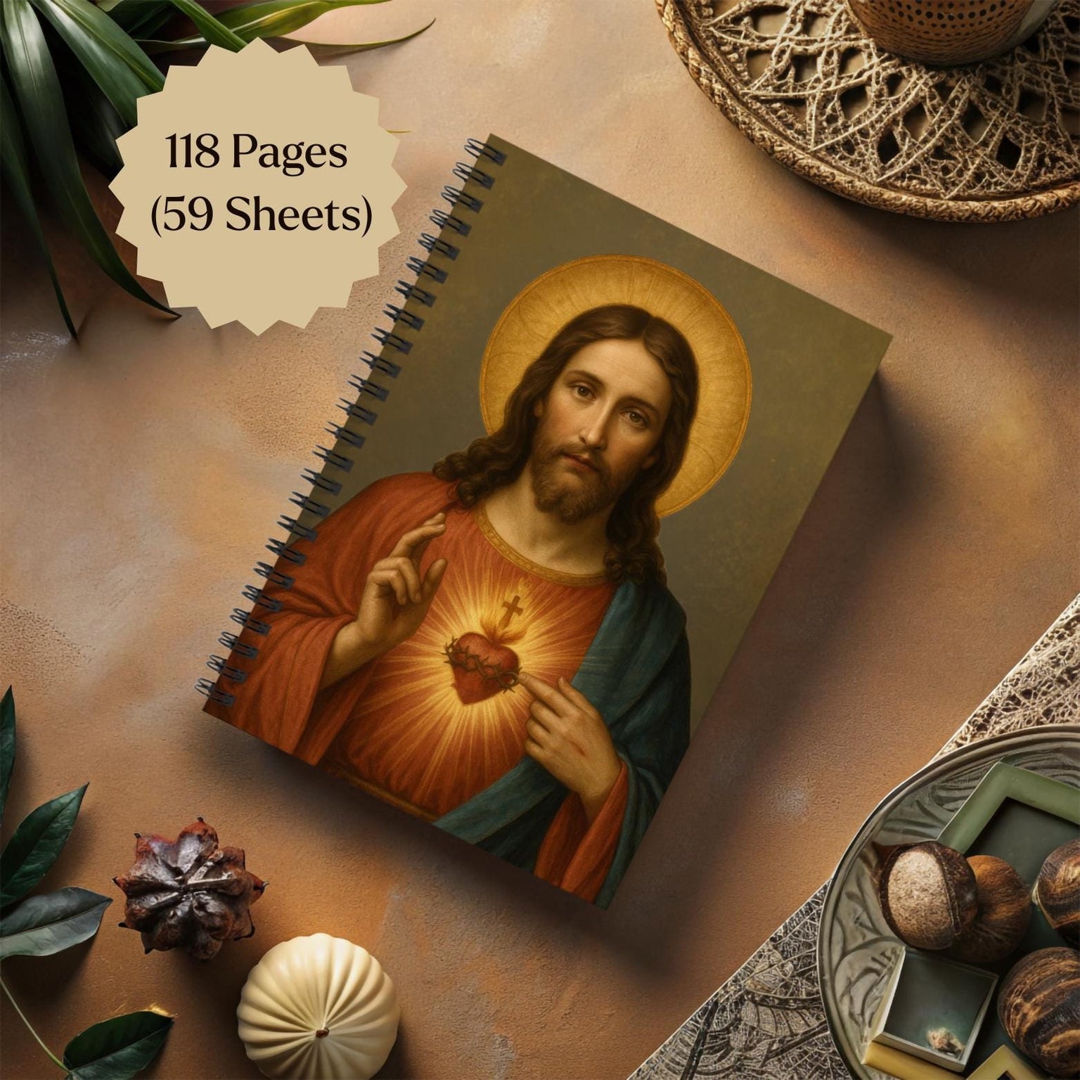 Sacred Heart of Jesus Journal Notebook for Prayer