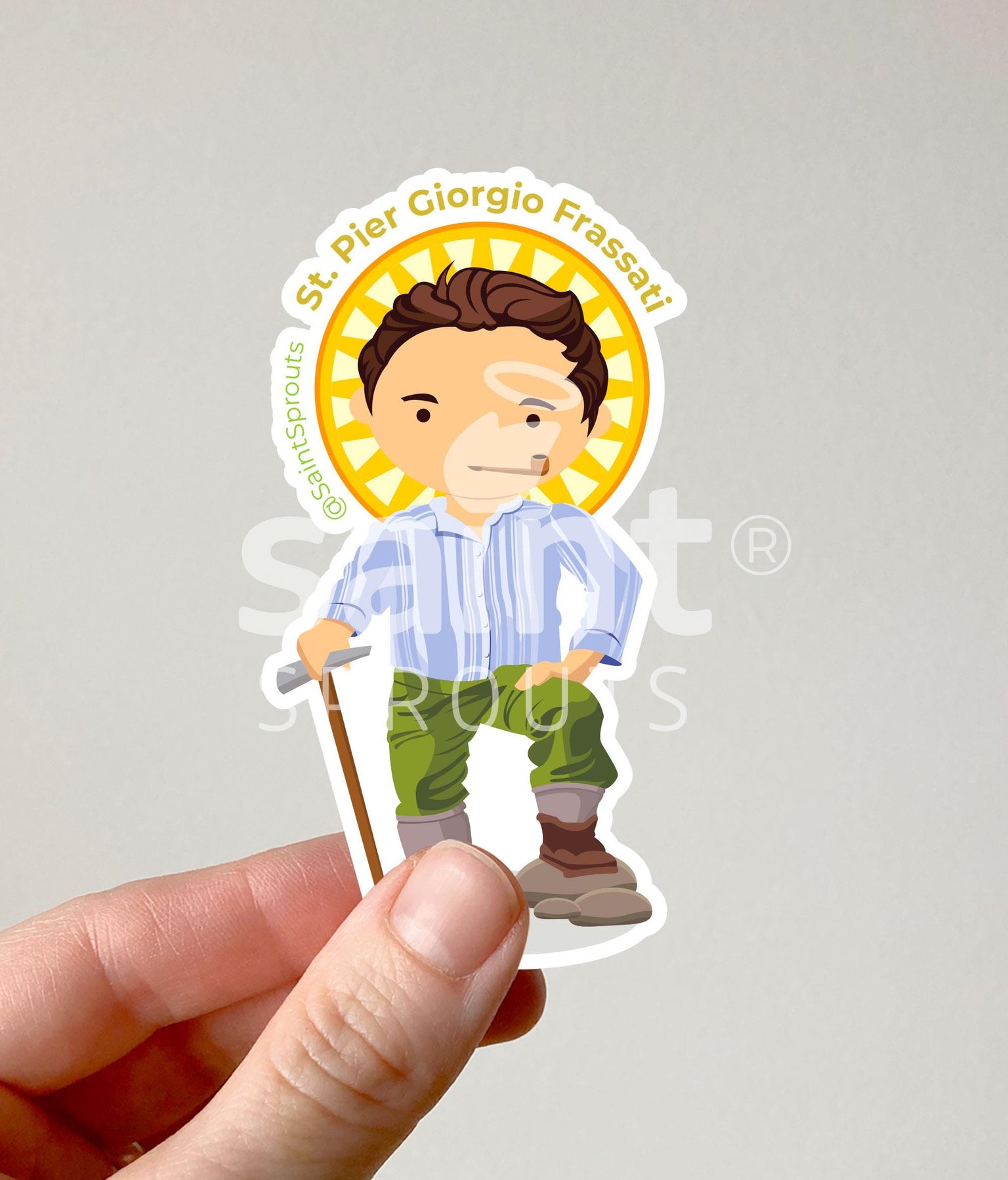 St. Pier Giorgio Frassati Catholic Sticker – “Verso l’Alto” Inspiration for Youth
