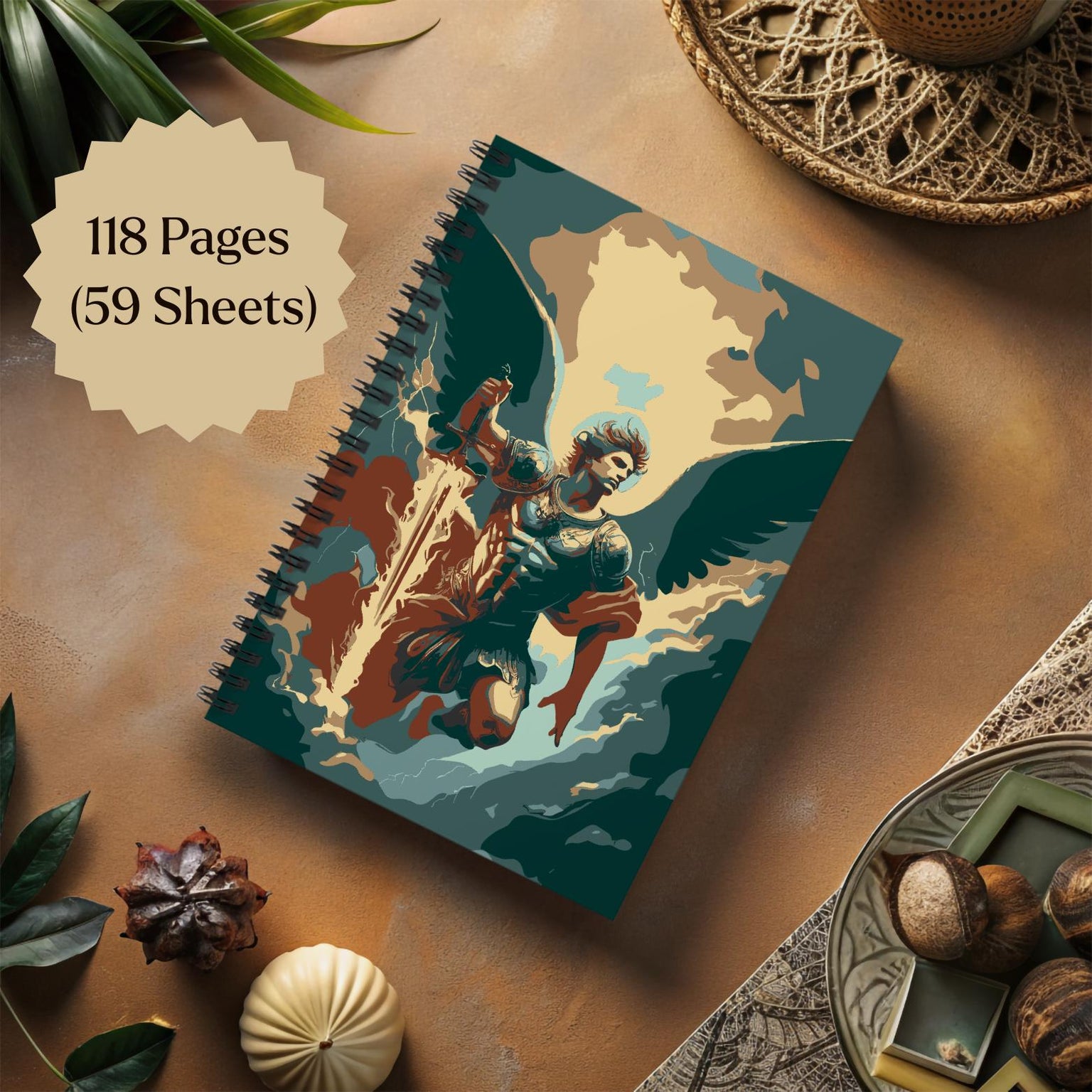 Archangel Michael Journal Spiral Bound Notebook