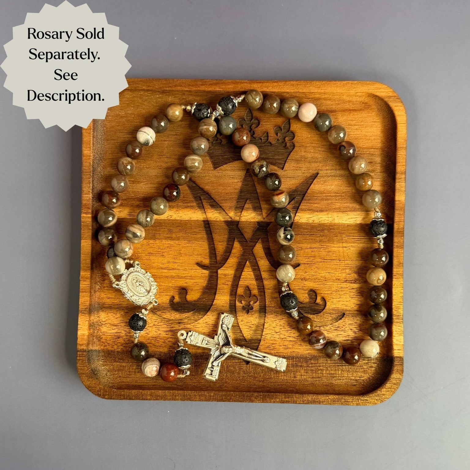 Wooden Rosary Dish