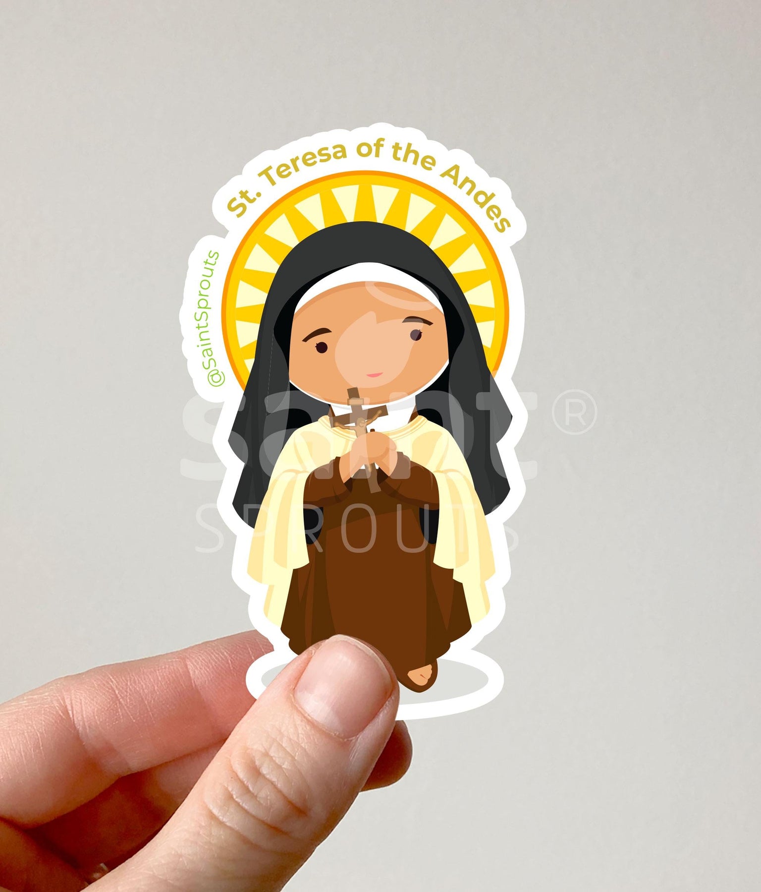 St. Teresa of the Andes Catholic Sticker - Patron of Young People