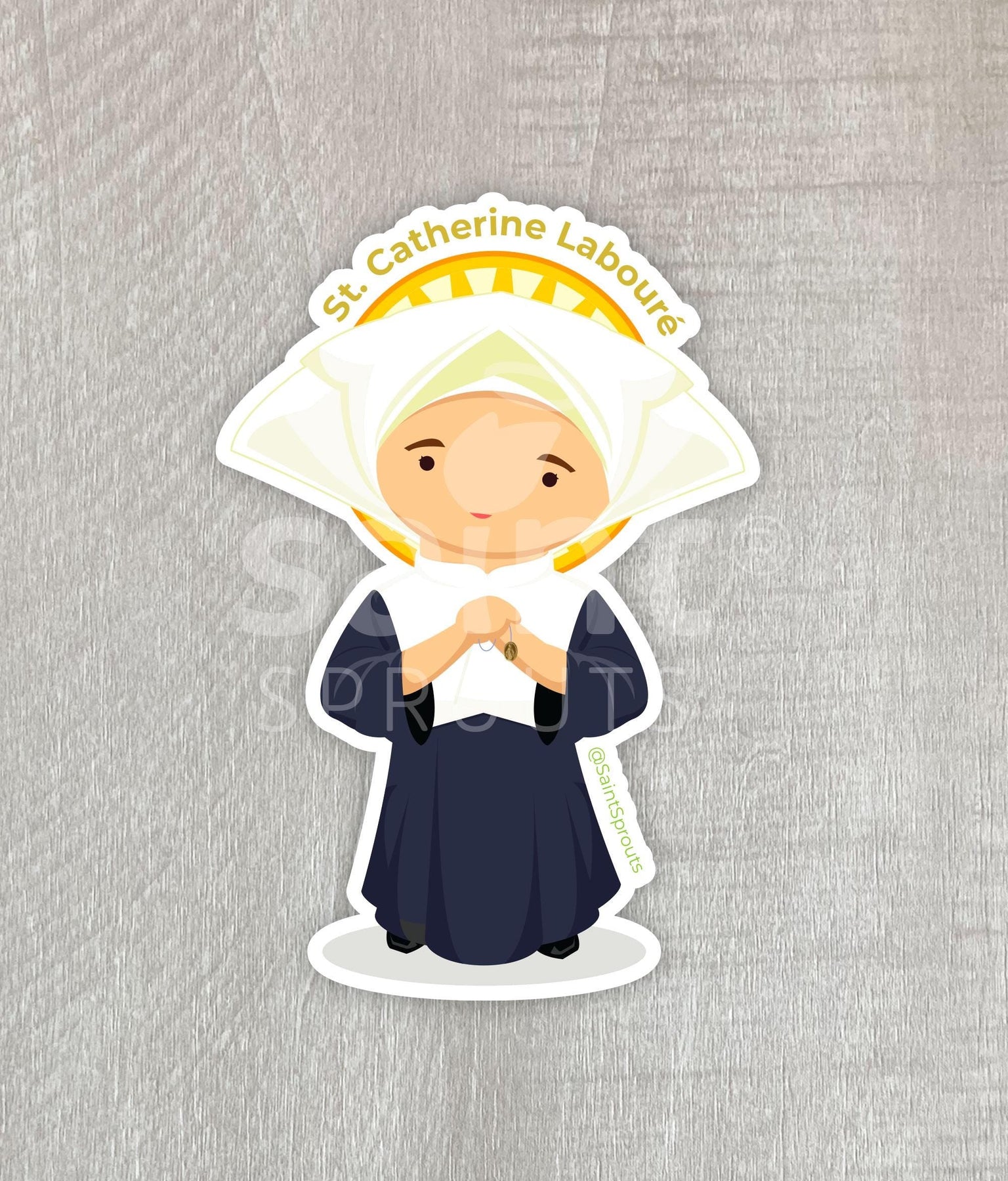 St. Catherine of Laboure Catholic Sticker - Miraculous Medal Saint