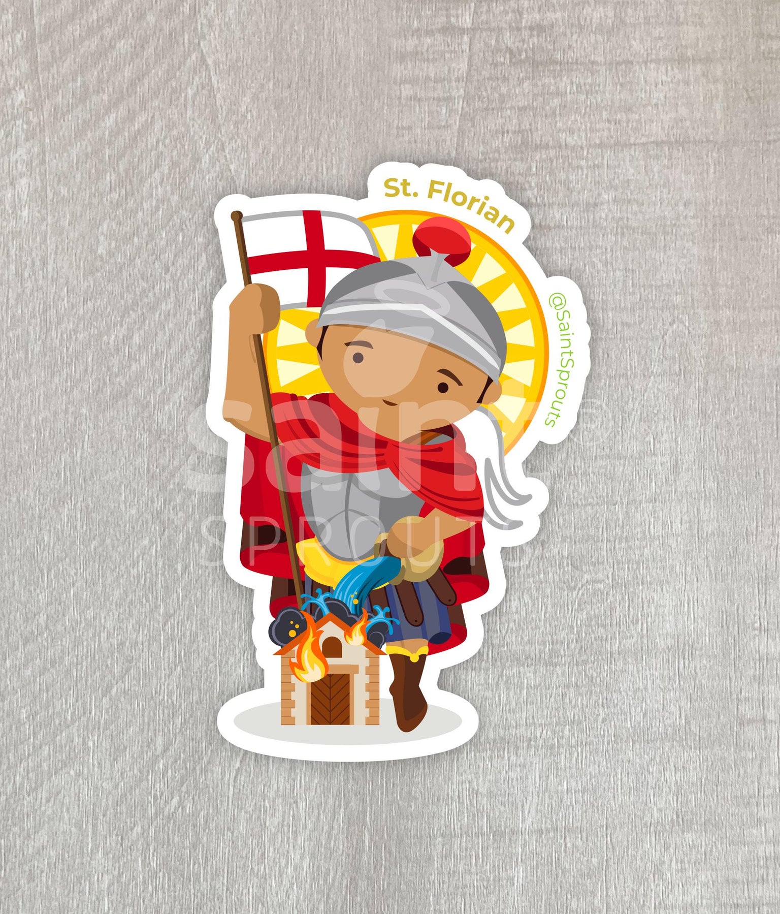 St. Florian Catholic Sticker - Patron of Firefighters
