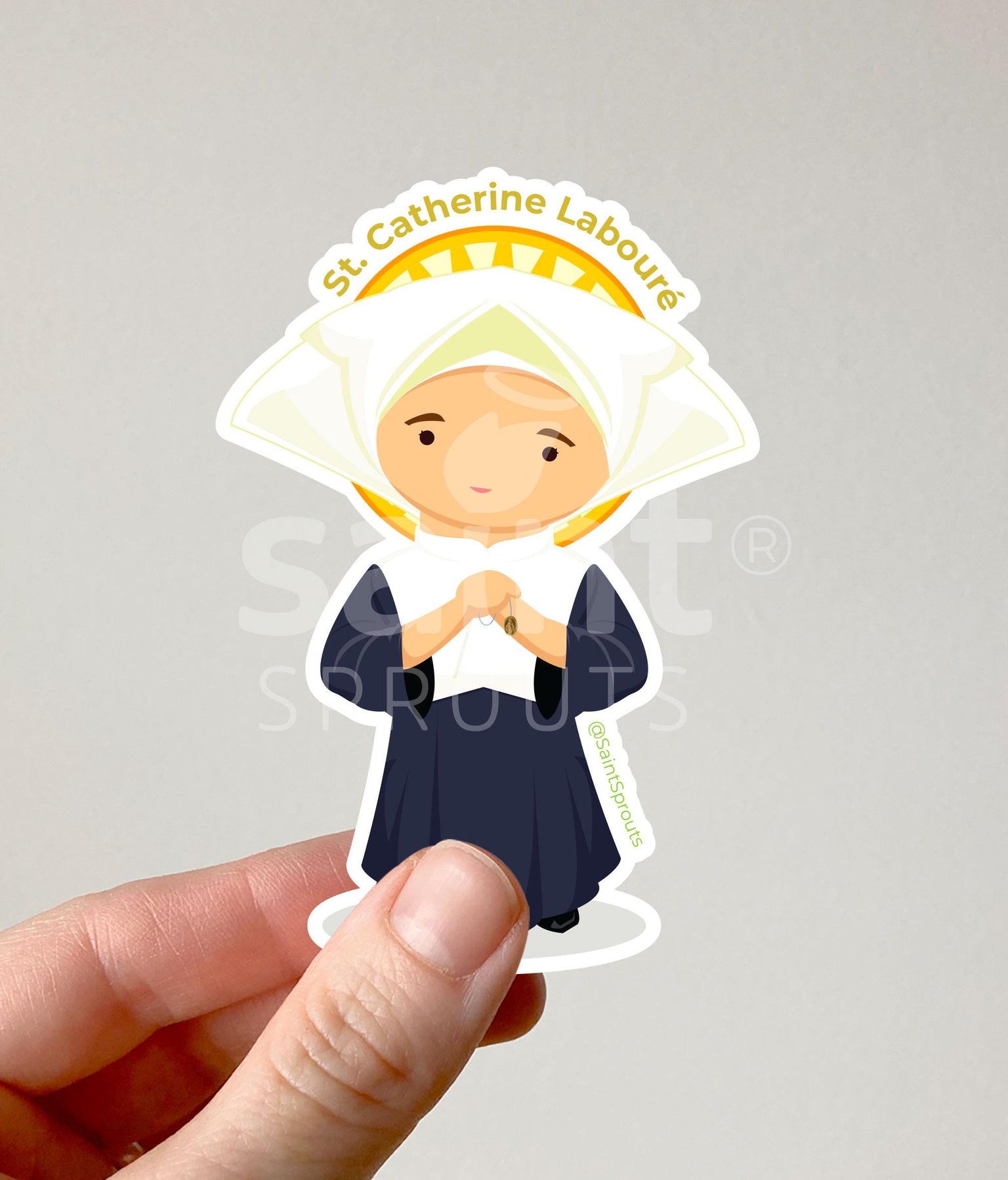 St. Catherine of Laboure Catholic Magnet - Miraculous Medal Saint