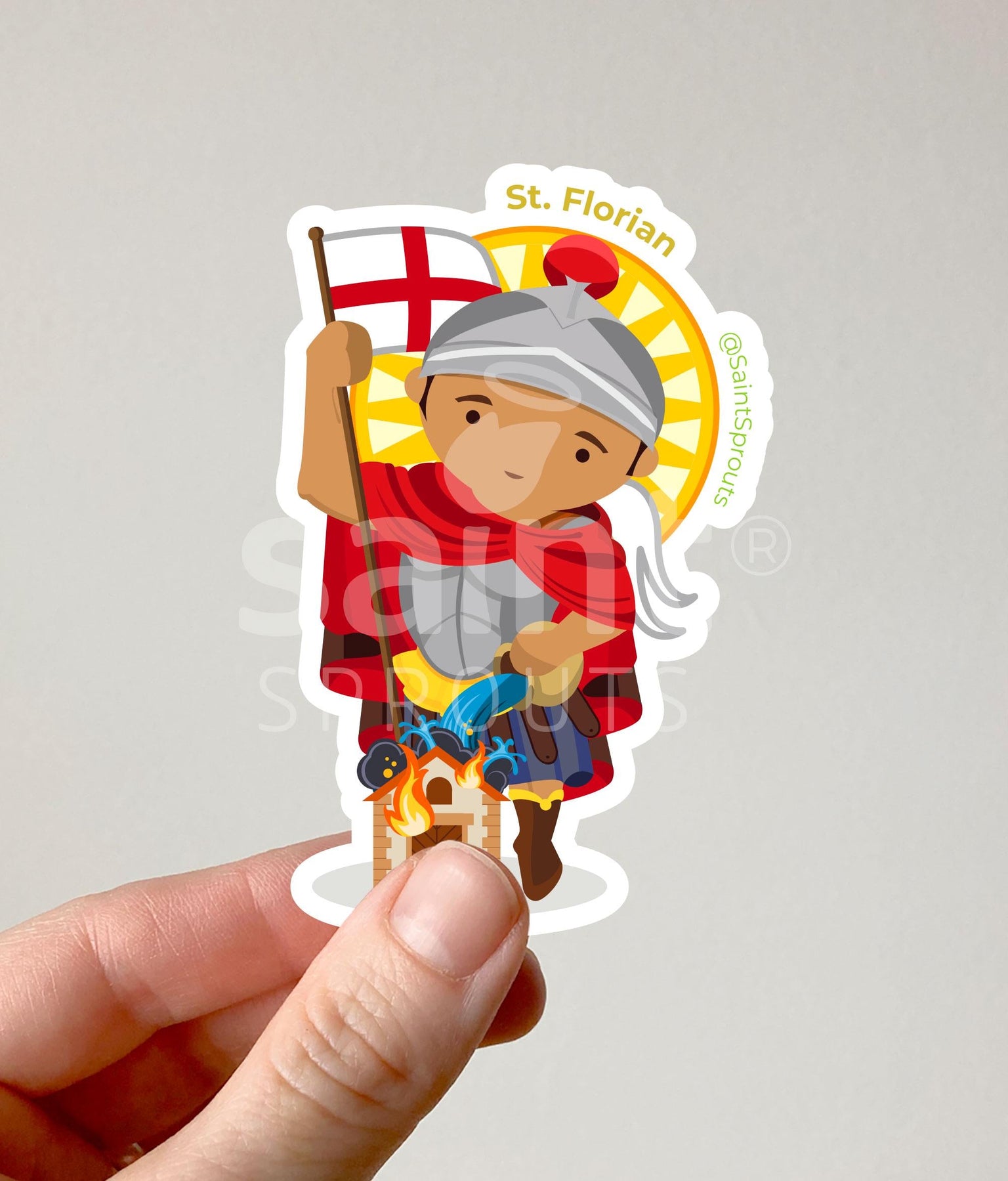 St. Florian Catholic Sticker - Patron of Firefighters