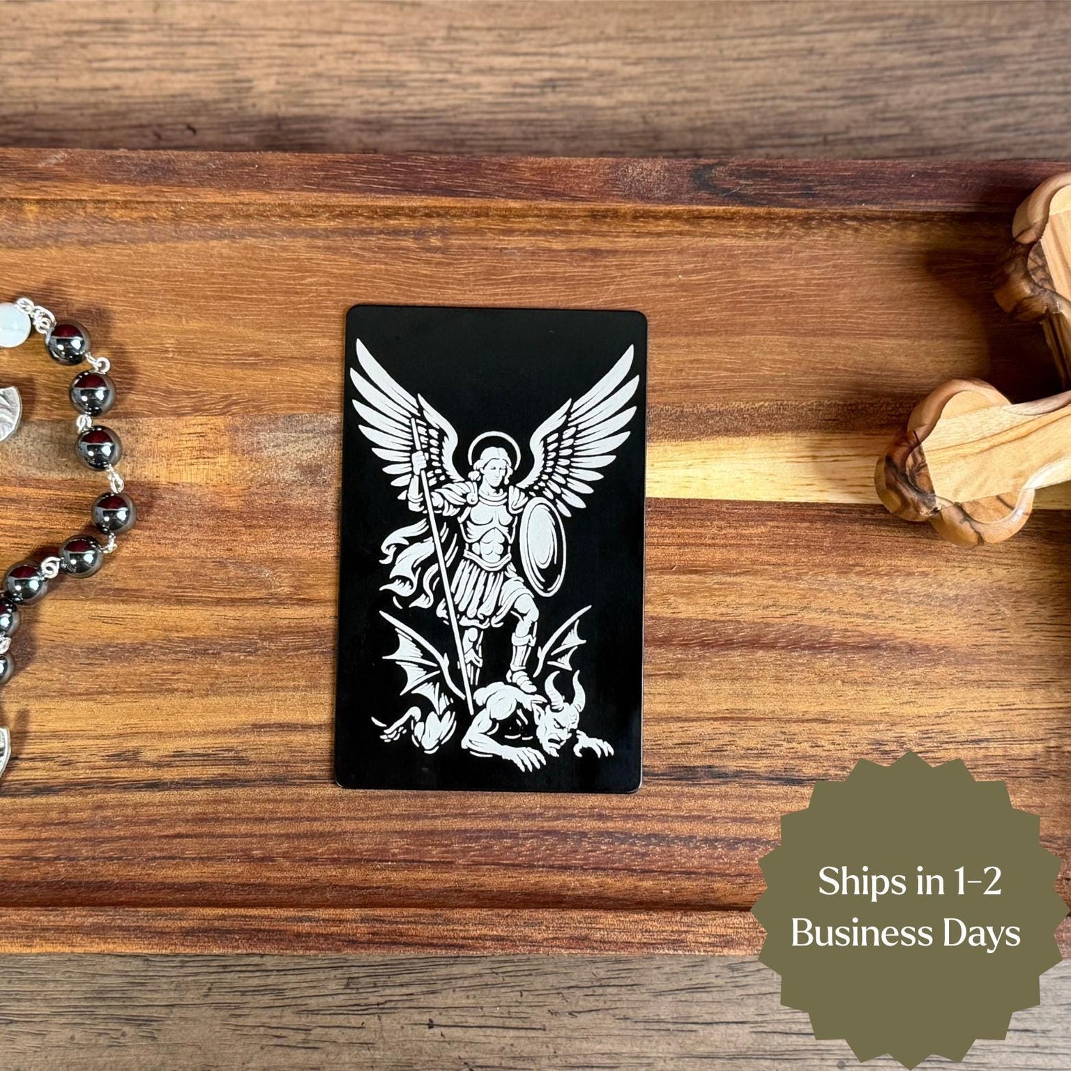 St. Michael Premium Metal Prayer Card