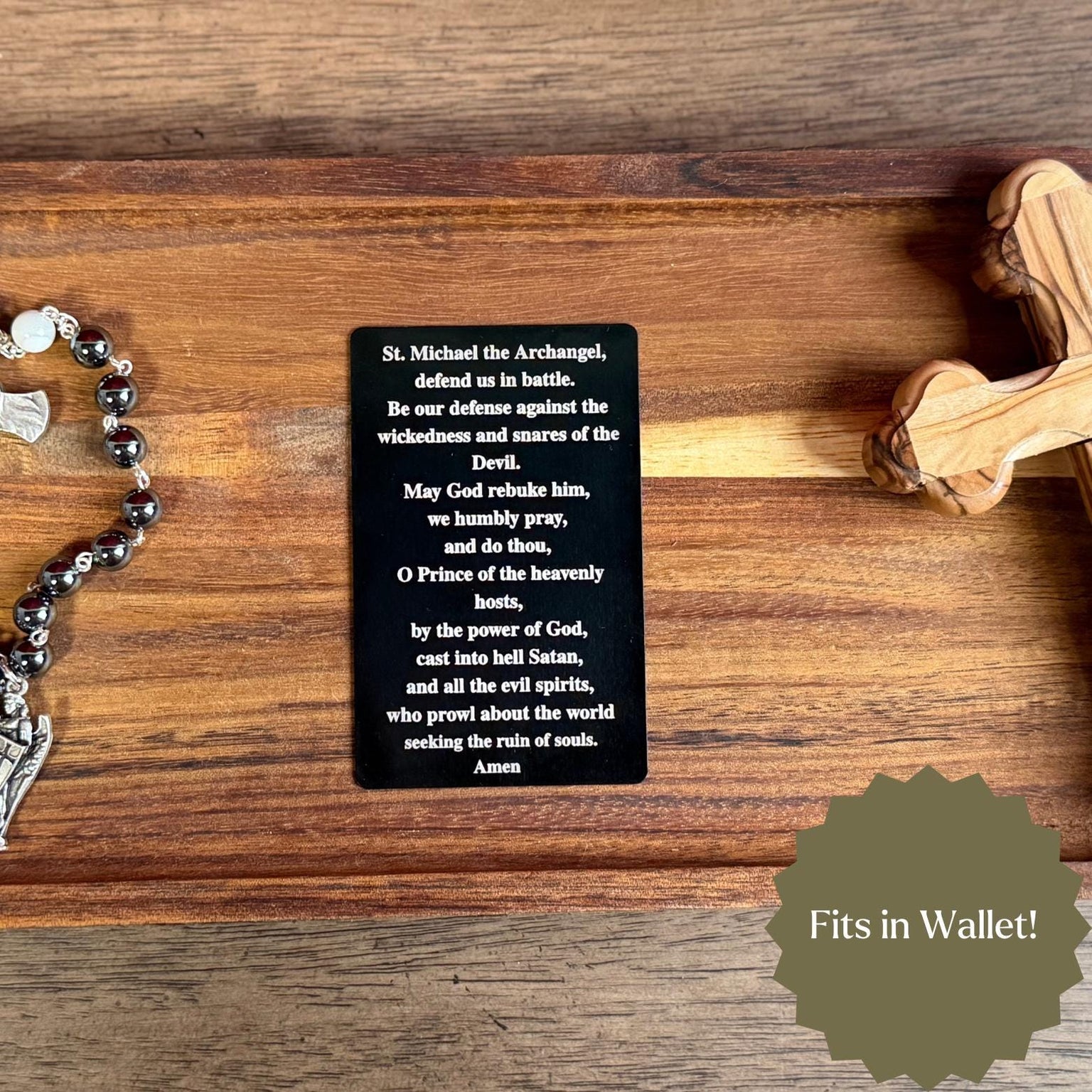 St. Michael Premium Metal Prayer Card