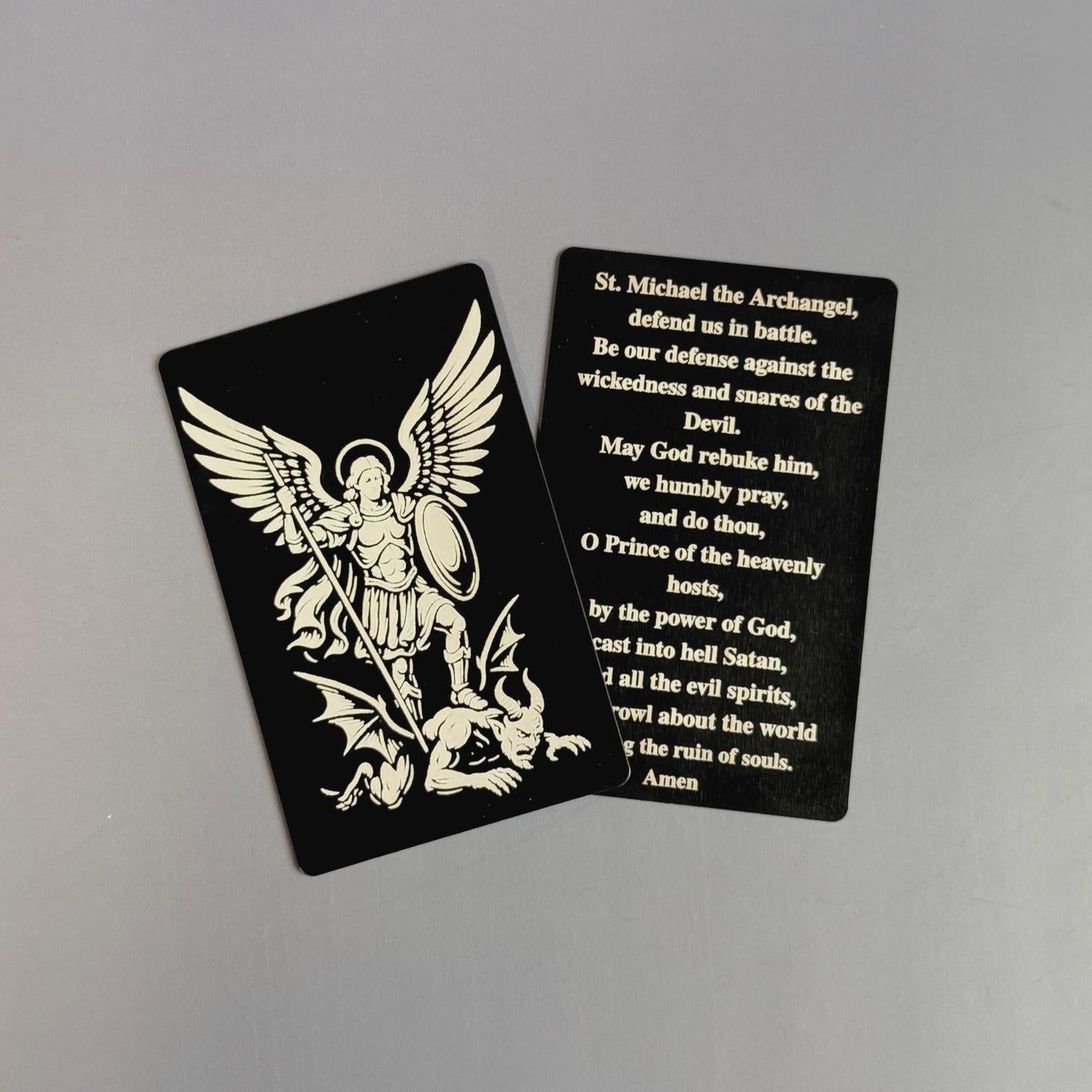 St. Michael Premium Metal Prayer Card