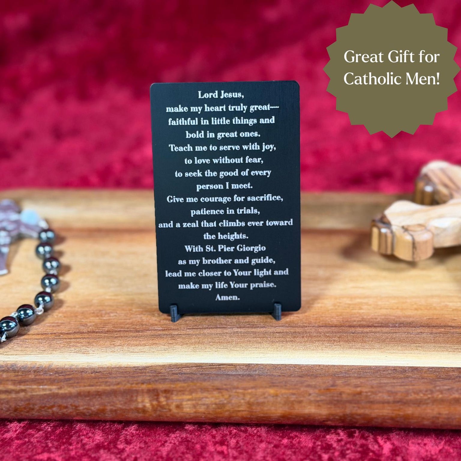 St. Pier Giorgio Frassati Premium Metal Prayer Card