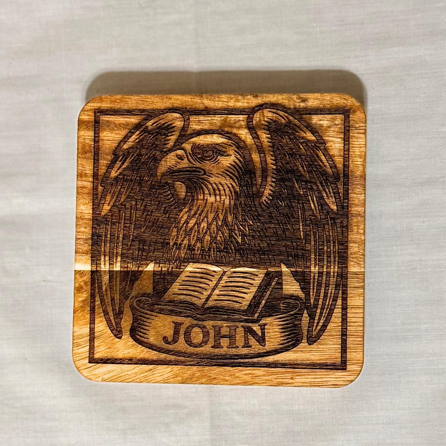 Wooden Evangelist Coaster Set