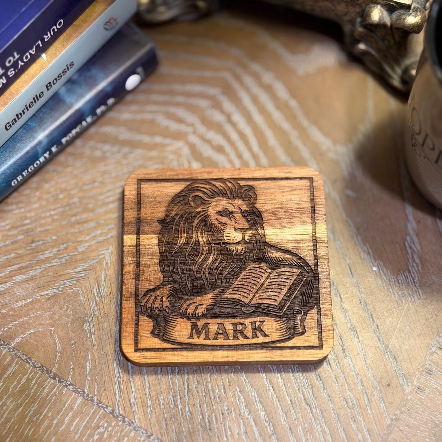 Wooden Evangelist Coaster Set