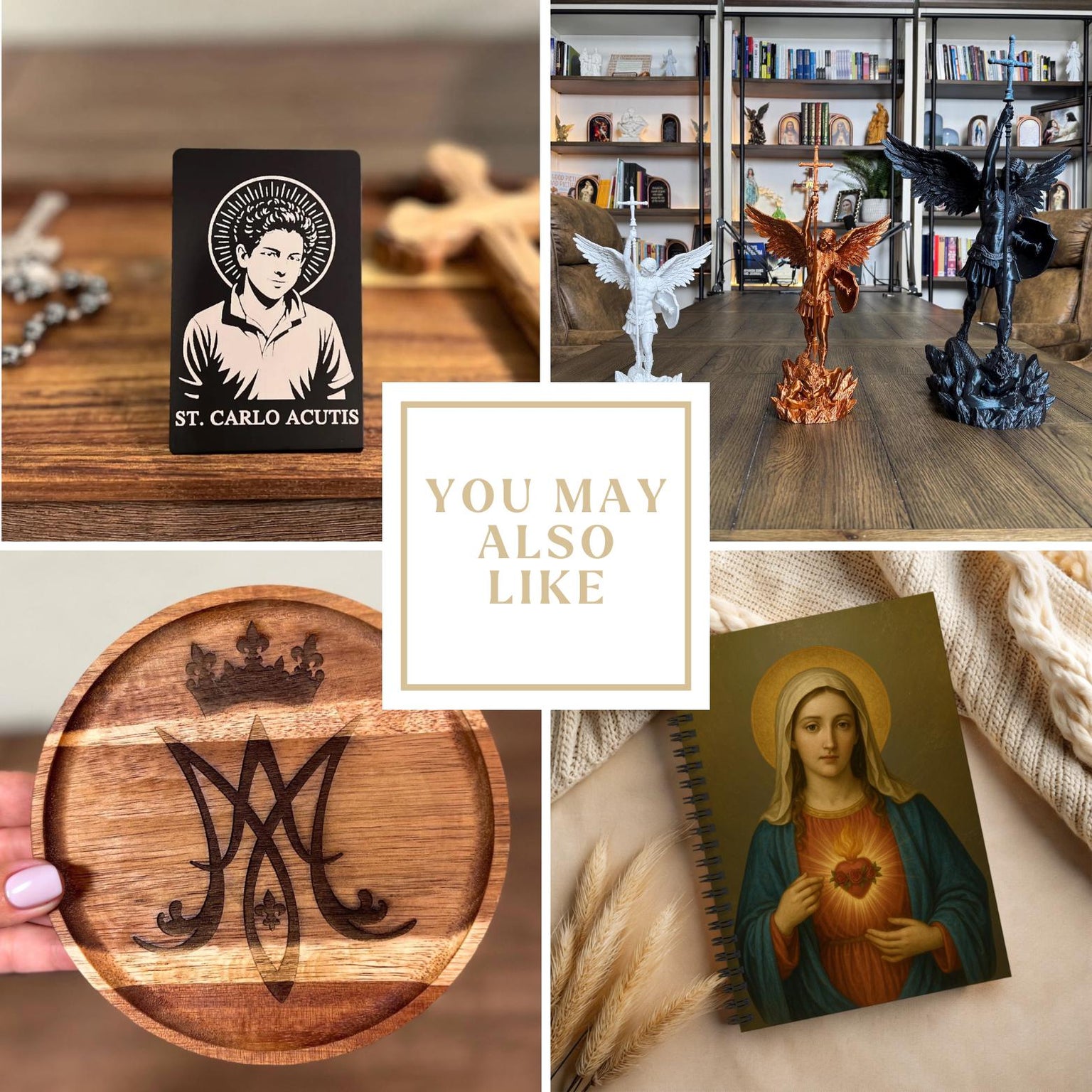 Wooden Evangelist Coaster Set