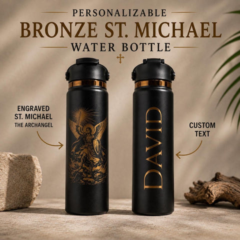 St Michael Water Bottle - Personalizable
