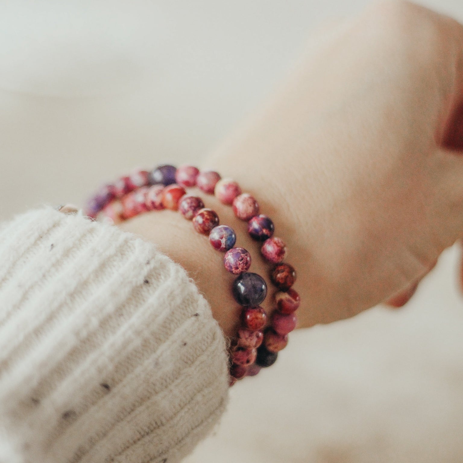 Penance | Purple Stretch & Wrap Rosary Bracelet | Small & Medium