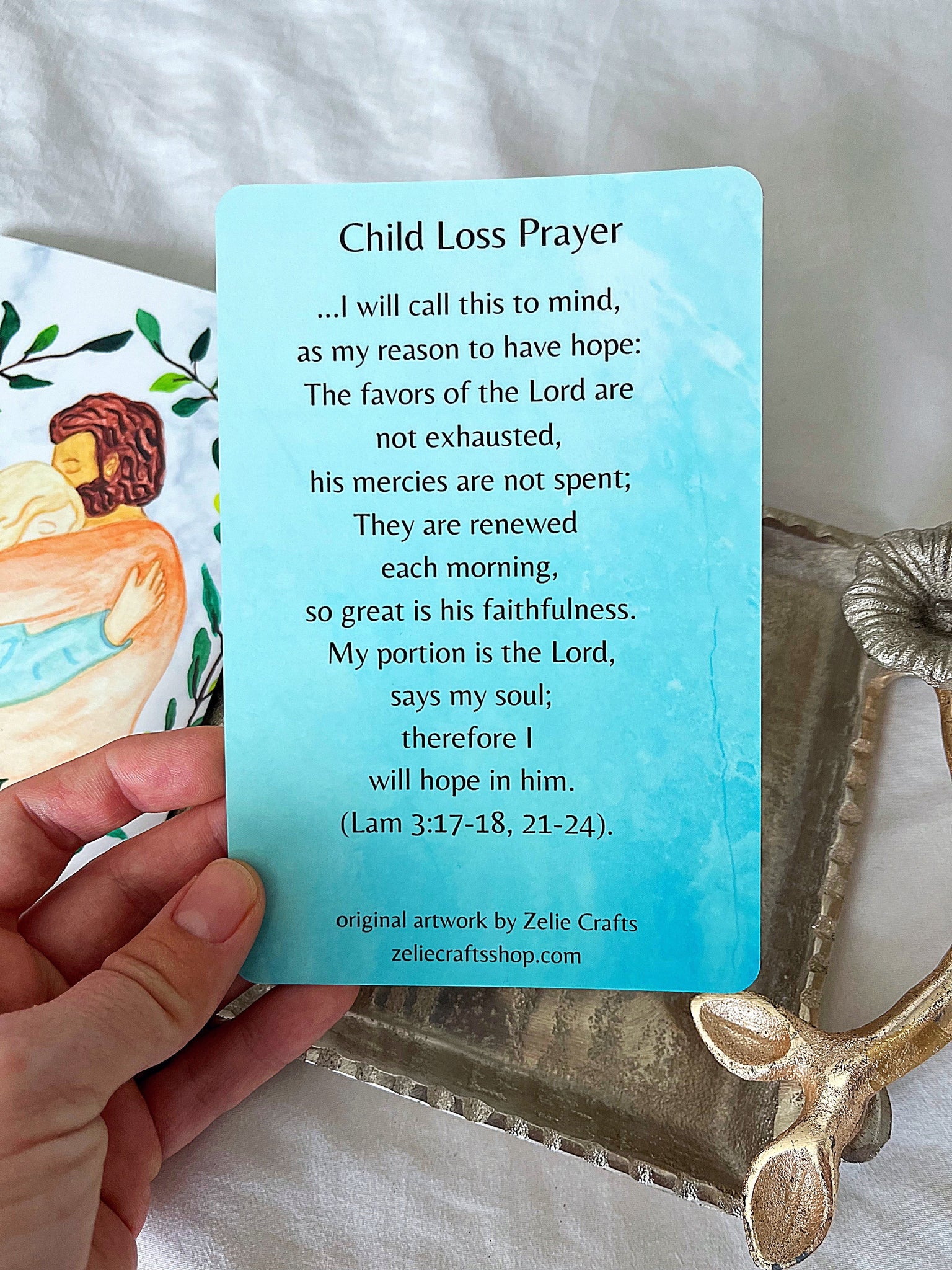Child Loss prayer card miscarriage gift