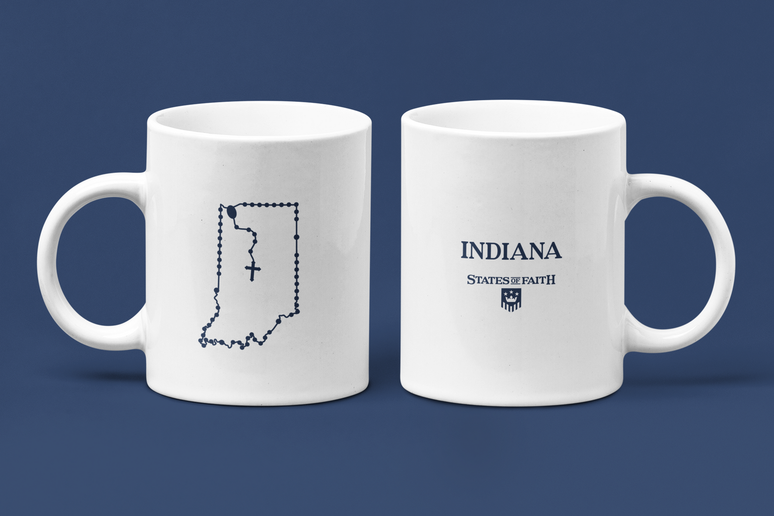 Indiana Catholic Rosary Coffee Mug