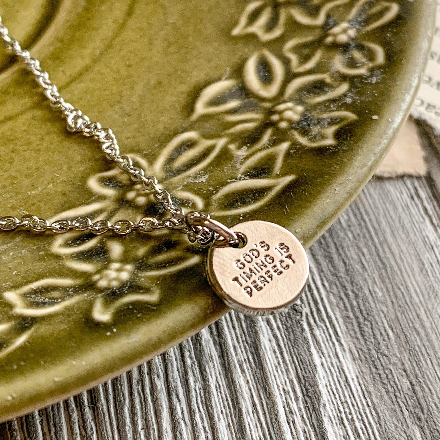 It's Not Too Late Silver Coin Necklace