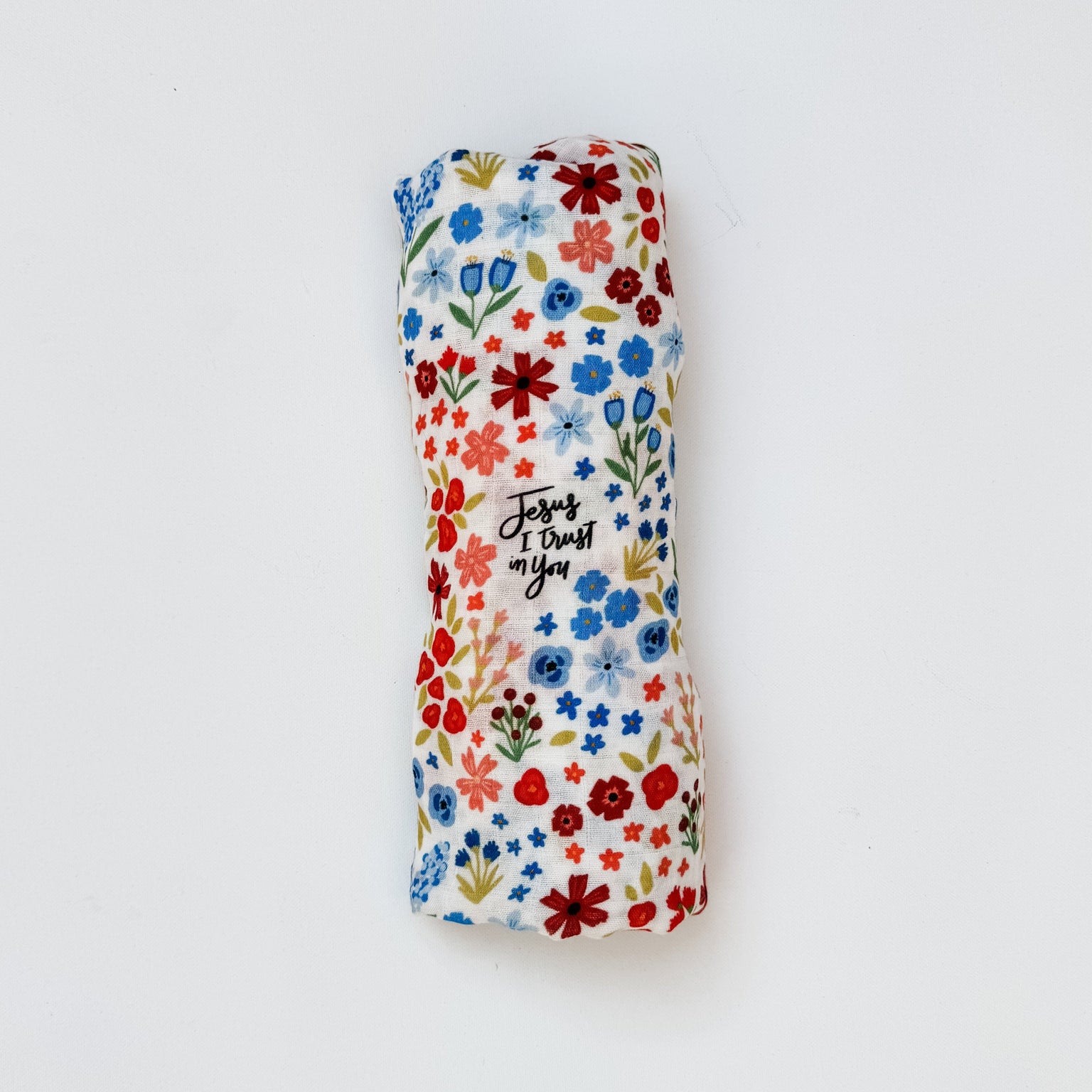 Jesus I Trust in You - Catholic Baby Muslin Blanket Swaddle