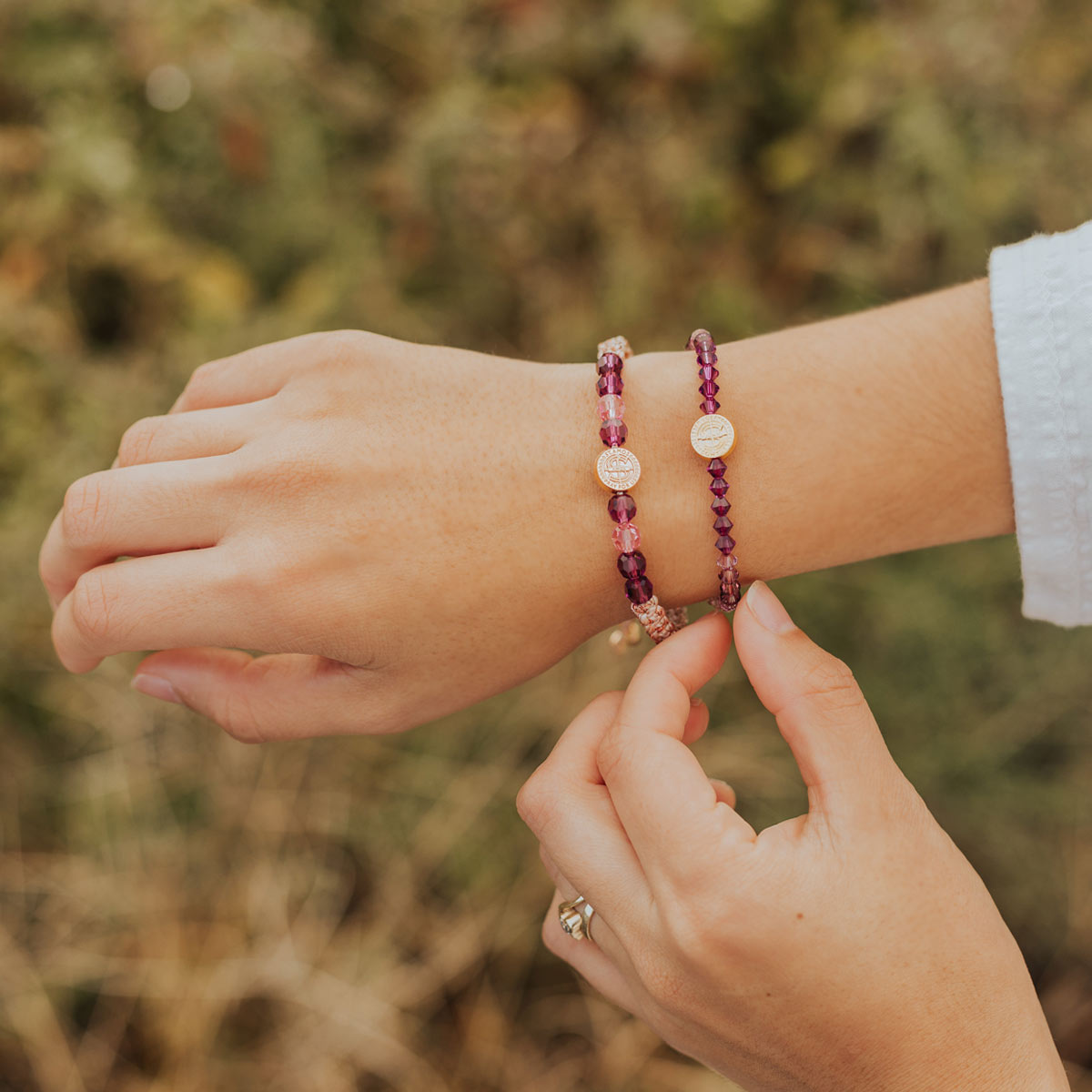 Love Lights the Way Purple Crystal Blessing Bracelet - St. Amos Bracelet