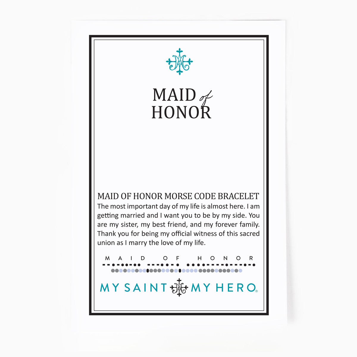 Maid of Honor Morse Code Bracelet